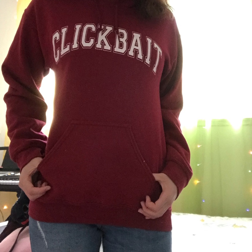 david dobrik red clickbait hoodie